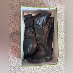 Sam Edelman Black Leather Knee-High Boots